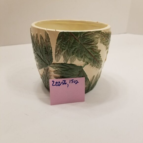 4" Ceramic Green Fern Painted Relief Planter Pacific Greenhouse - Picture 5 of 15